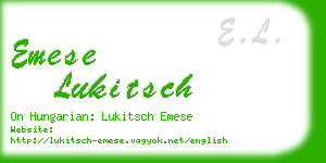 emese lukitsch business card